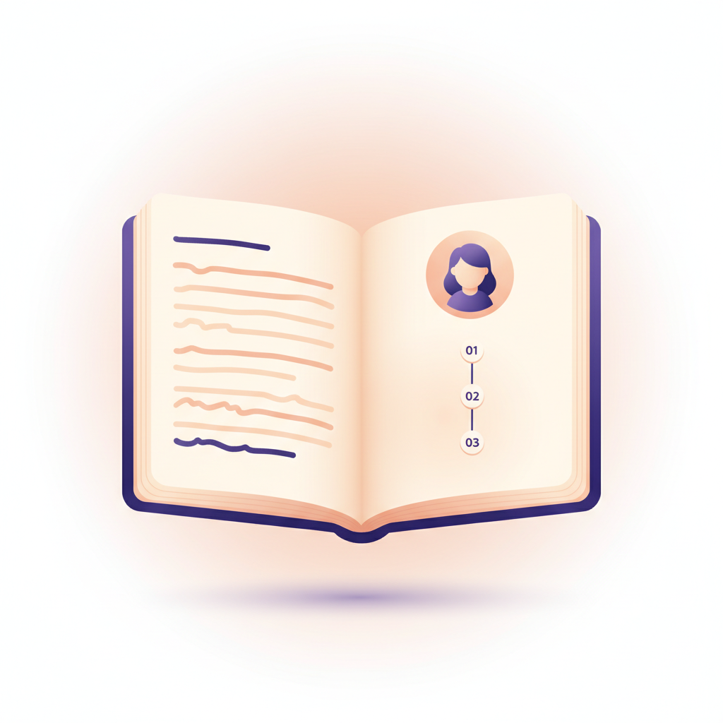Open journal with person-specific entries